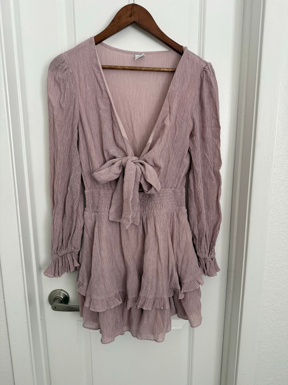 Angel Biba Romantic Boho Fairycore Front Tie Dress Size Small